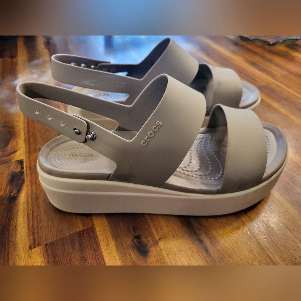 Crocs sandals size 8W. Like brand new, only worn twice.